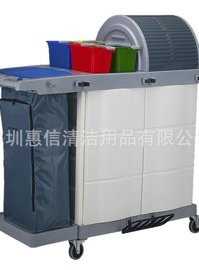 AF08181C清洁保洁车房口车布草车手推式多用途清洁服务车