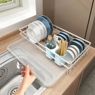 精选碗架沥水架窄款小型小号尺寸迷你晾放饭碗筷盘碟子收纳架柜内