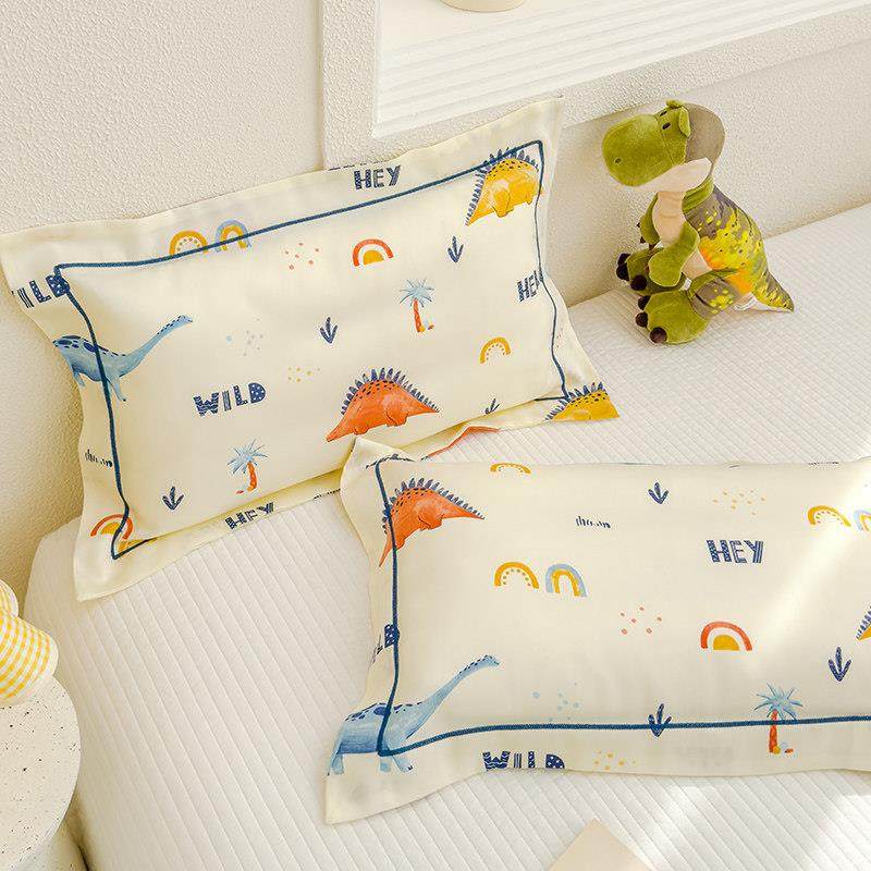 60支儿童天丝枕套35x55A类莱赛尔夏季凉感冰丝乳胶枕头套48x74cm