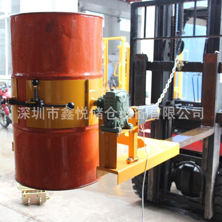 HK00电动油桶翻转车带遥控叉车油桶倒料车油桶夹可倾式倒料机