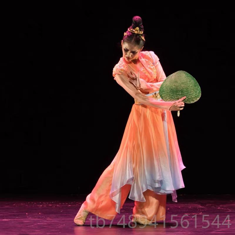 正品中古典舞演出服女儿童舞蹈服越女词国舞少剧儿舞台表演古风服