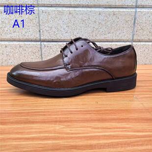 正品缺务工皮鞋男真皮系带休闲商稀德比鞋黑手色英伦百搭正装男鞋
