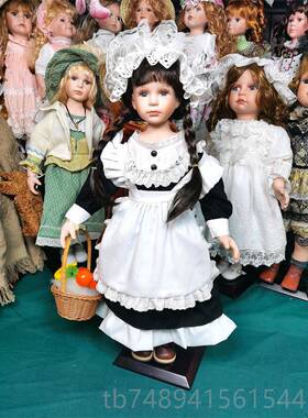 正品出偶口欧美60厘米超大号陶瓷人娃婚庆个性创件意家居装饰摆娃