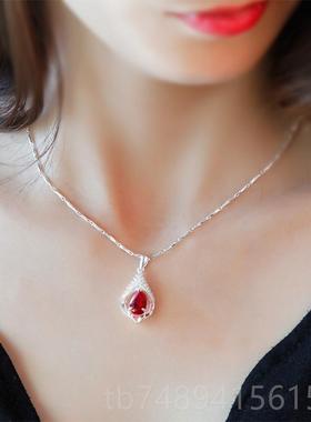 正品项链女送999纯银吊生坠224年0新款小众锁骨链日礼物长辈妈妈