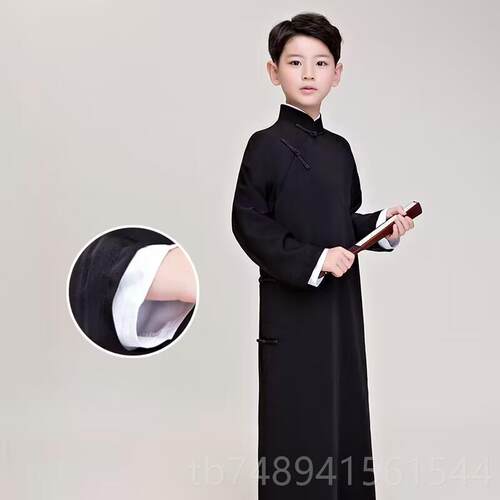 正品相声大德社民国长衫男云长袍马褂女说褂评书出服装儿童相声演