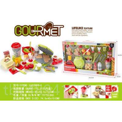 正品儿玩童过家家曲奇大盘拼装幼儿饼干具真宝宝厨房仿食物玩小具