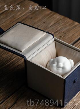 正品新店新件款创意白玉瓷小猪摆可爱少女心宠茶茶玩手工陶瓷居家