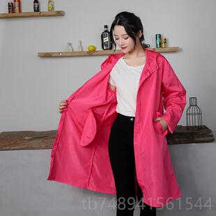 正品长防水防风油风尘罩衣衣式防男女护工加作服韩版厨房按扣纯色