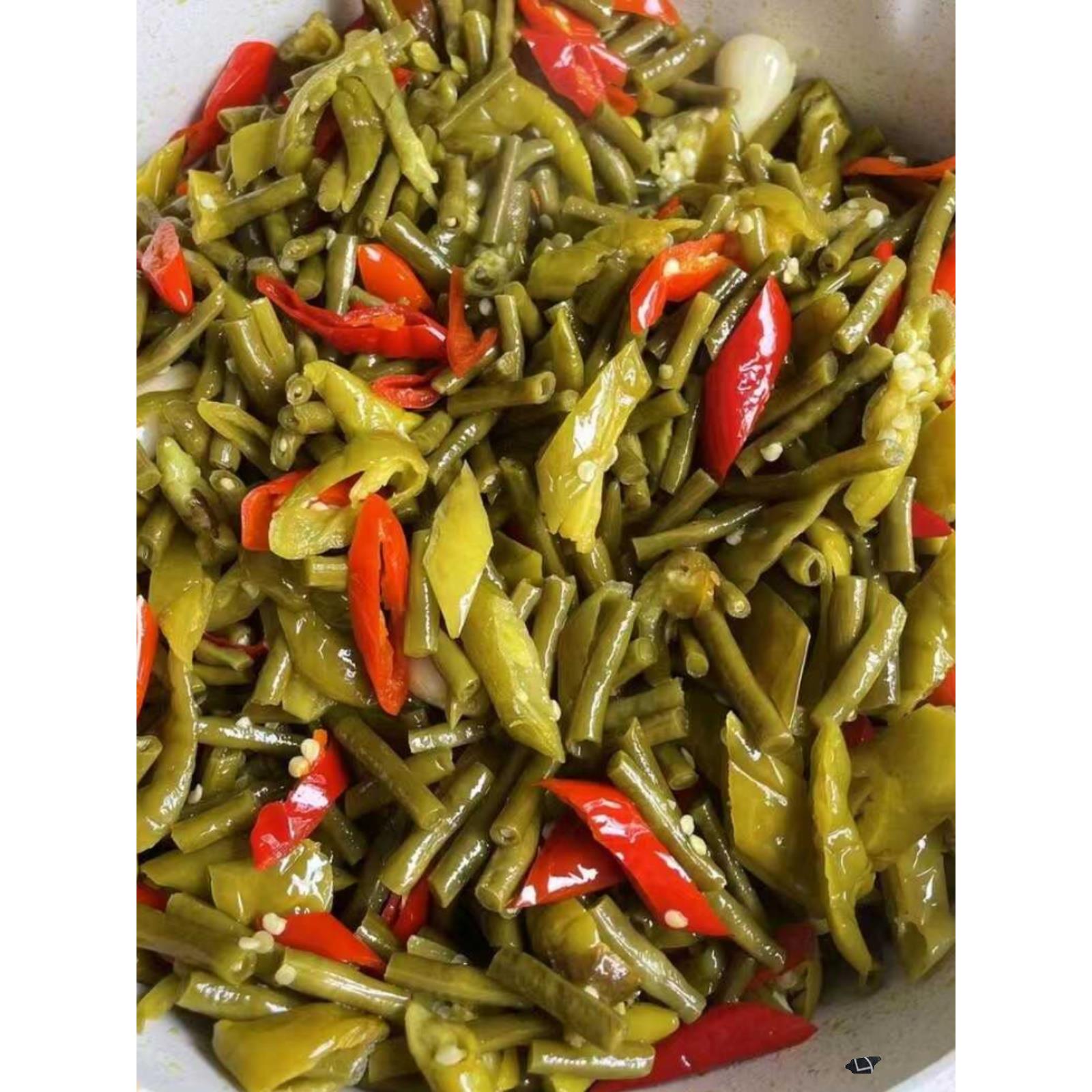 湖北特特产酸豆角农家自制下饭菜咸菜豇豆开胃泡菜香辣脆嫩不加水