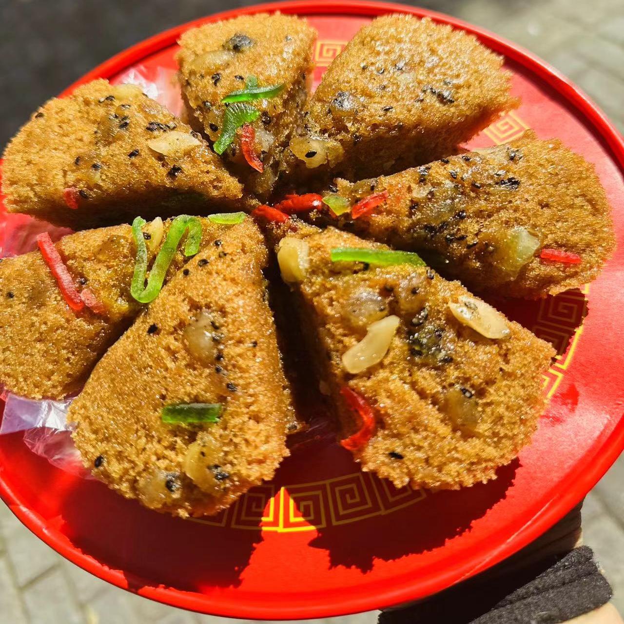 温州特产松糕软糯 花朵松糕 夹肉坚果香甜520克/个