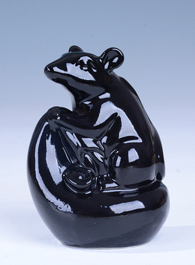 大小号黑色可爱站立公鸡生肖金钱鸡风水摆件家居装饰品工艺品摆件