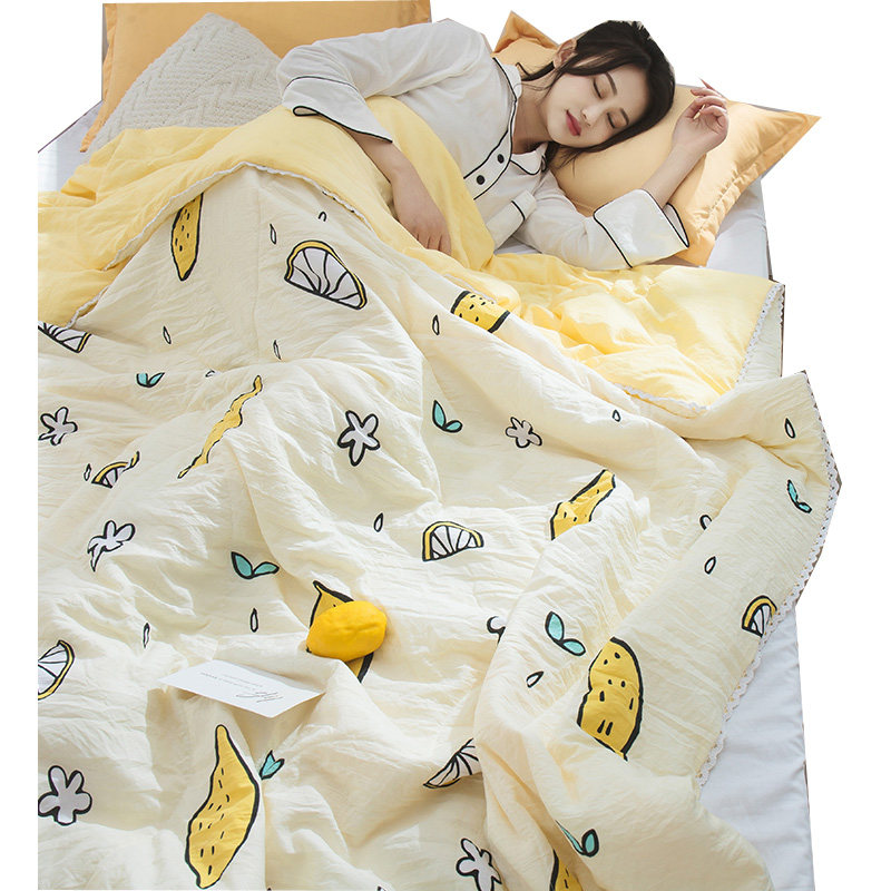 可机洗水洗棉空调被夏凉被双人夏季薄款被子儿童单人春秋夏天夏被