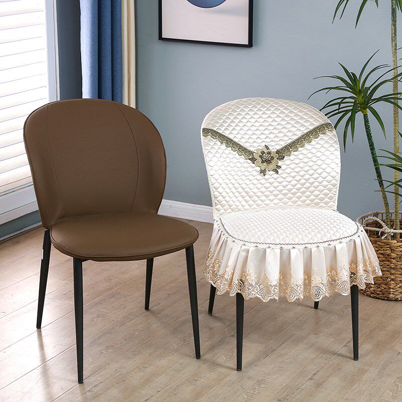 精选轻奢异形椅子套罩靠背圆形餐桌椅套罩弧形四季通用防滑裙摆凳
