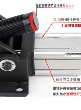 倍速流水线卧式阻挡器气缸YGQX-4WS/ZX50-50WS/32-40WS/17.30.25