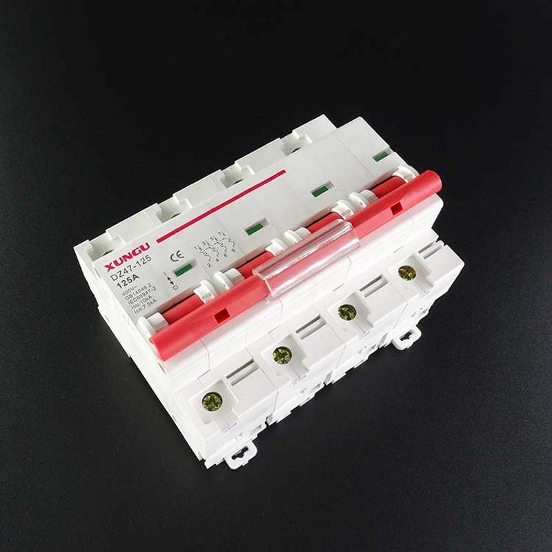 气开关DZ47 4P 80A 100A 125A 3P+N 380V三相四线断路器空开