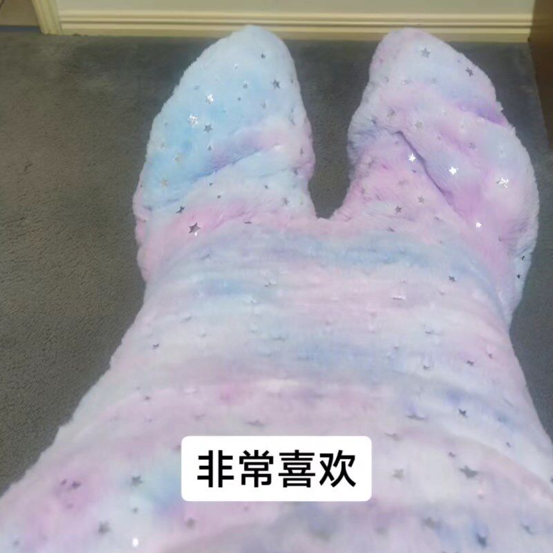 美人鱼儿童睡袋法兰绒夜光毛毯保暖空调午休被毯双面懒人沙发盖毯