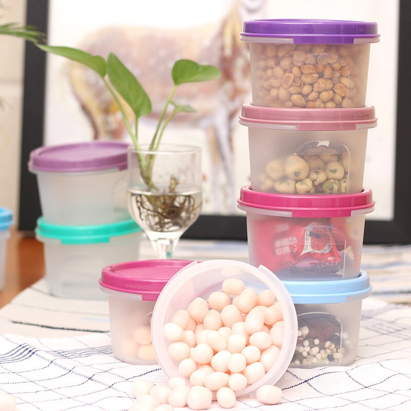 特百惠保鲜盒200ml迷你圆罐干货储藏保鲜盒迷你零食盒