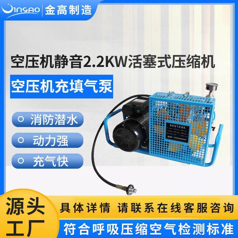 2.2KW充气泵潜水空气充填泵机空压机活塞气泵高压螺杆空气压缩机