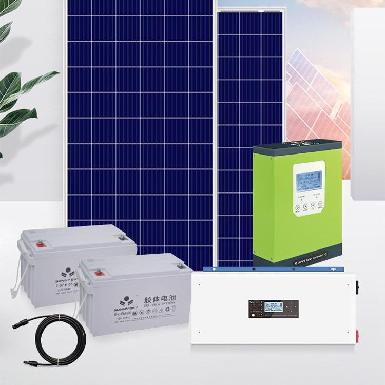 厂家直销太阳能光伏离网家用发电系统外贸非洲中东东南亚一体