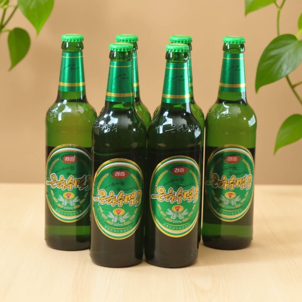 银河水啤酒朝鲜黄啤特产原装进口图片