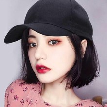 假发帽子化疗化疗后女士假发帽化疗帽子假发一体圆脸自然短发假发