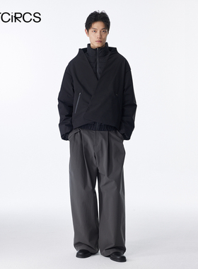 OUTCiRCS双层立领羽绒服2025秋冬新款复古休闲百搭保暖白鸭绒