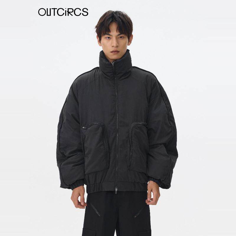OUTCiRCS立体口袋羽绒服女款冬季外套设计感小众男款工装羽绒服