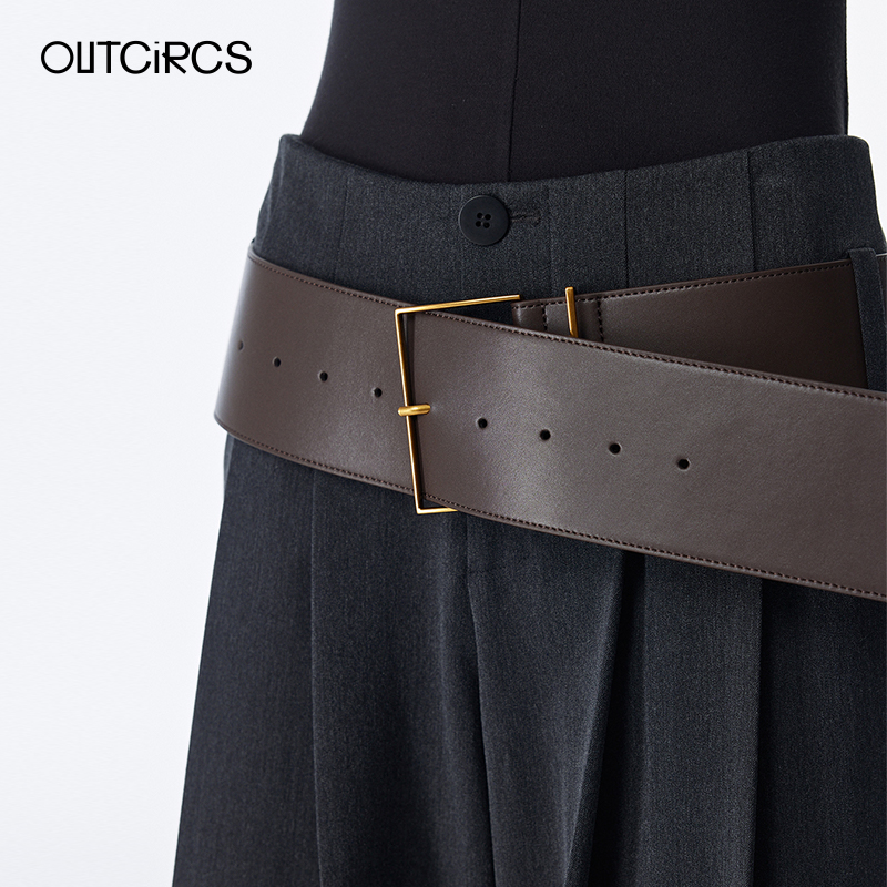 OUTCiRCS2025秋冬宽身弧型腰带