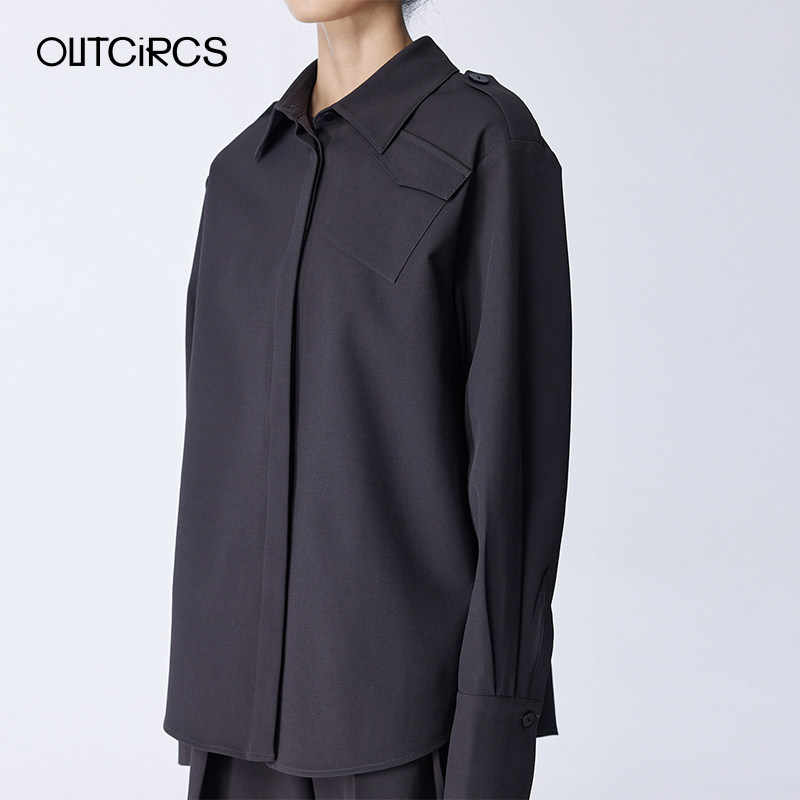 OUTCiRCSEARETC斜纹肩章外套
