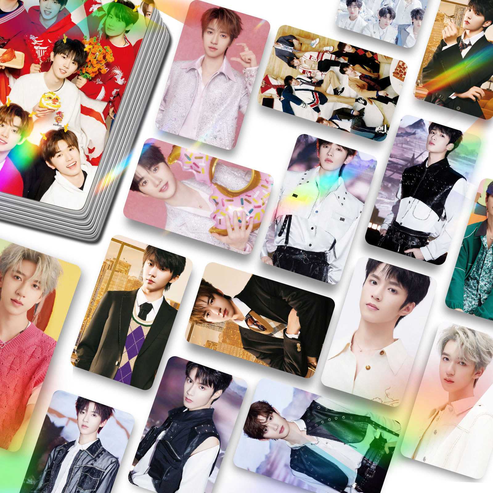 时代少年团镭射小卡55张高颜值周边三寸高清覆膜拍立得LOMO小卡片