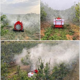 新款 家用农用风送履带式 遥控打药机全自动高压通用果园专用小型款