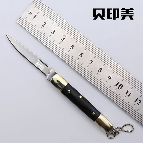 5904不锈钢木柄折叠刀日RM美同款