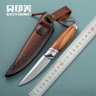 北欧小直M390粉末钢直刀吃肉刀收藏刀一体锋利高硬度刀迷你小刀具