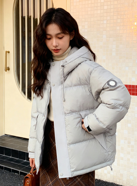 ROCOCO/洛可可2025冬季新款短款面包服女蓬松不跑绒保暖羽绒服