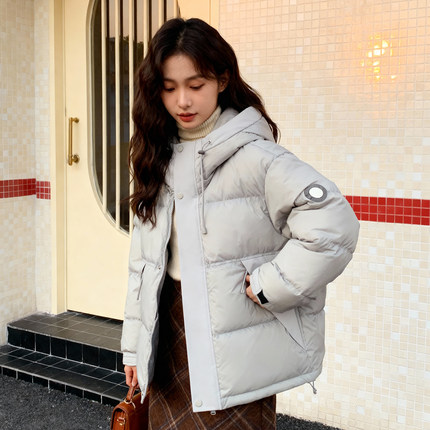 ROCOCO/洛可可2025冬季新款短款面包服女蓬松不跑绒保暖羽绒服