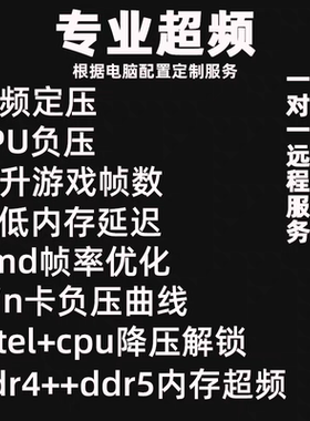 电脑超频CPU内存显卡定制超频服务远程一对一调试吃鸡三角洲FPS