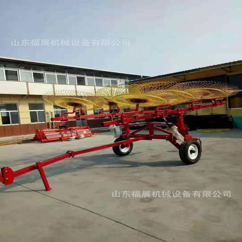 农用拖拉机悬挂式4盘搂草机 牧草收割搂草机牧草秸秆指盘式搂草机