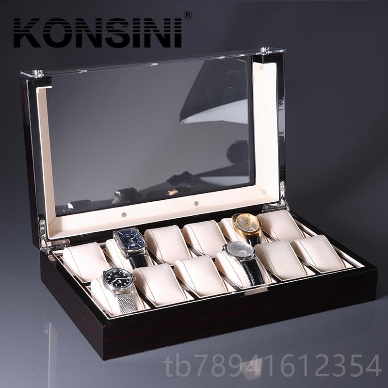 高档机械自动手表盒收纳盒箱收藏展示首物饰盒自盒动盒表盒节日礼