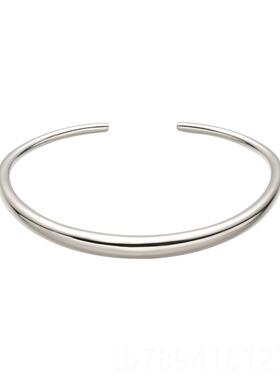 高档SUDRO觉足镯银V手镯女潮时尚冷淡风银子个性年轻款素纯银腕饰