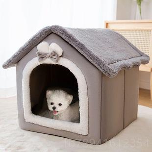 房子猫屋四季 高档猫窝封闭狗式 型通用猫垫咪子小型犬狗窝安全感全