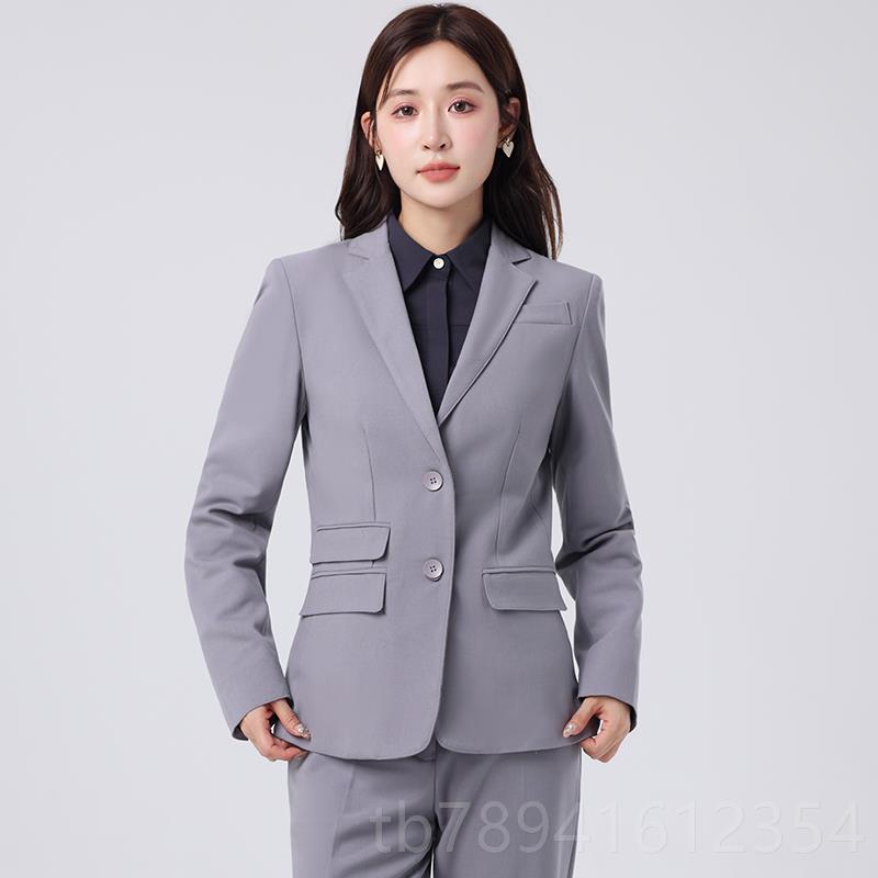 高档202秋冬款新招行西装外套女士修身商银行上招衣4西服套装工作