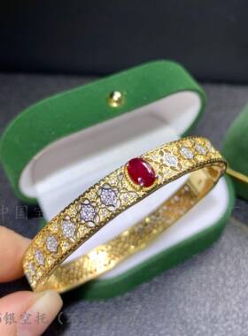 高档925纯银 椭圆5*mm手镯7空托s 嵌蛋面 晶石 固定圈重工 电镀双