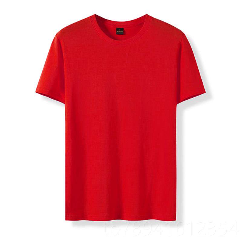 高档酒服务员工服作服T恤定o制纯棉短吧袖男女潮流装宽松印字lgo