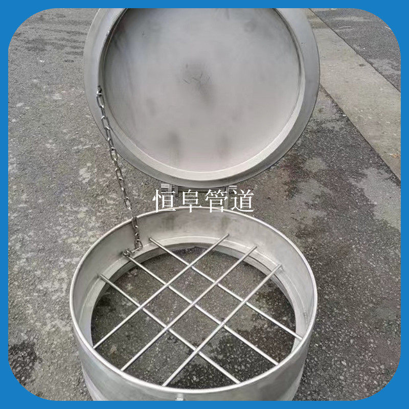 槽顶人孔304  316不锈钢造纸厂浆塔用槽顶人孔槽侧人孔碳钢人孔 - 实物图