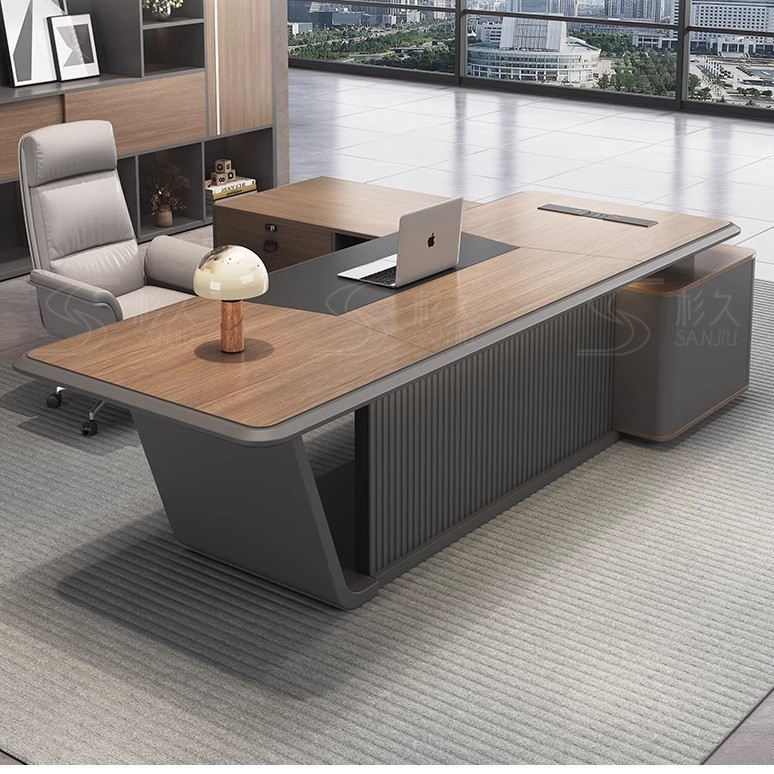 老板桌办公桌简约现代桌椅组合高级感大班台单人总裁桌经理椅组合