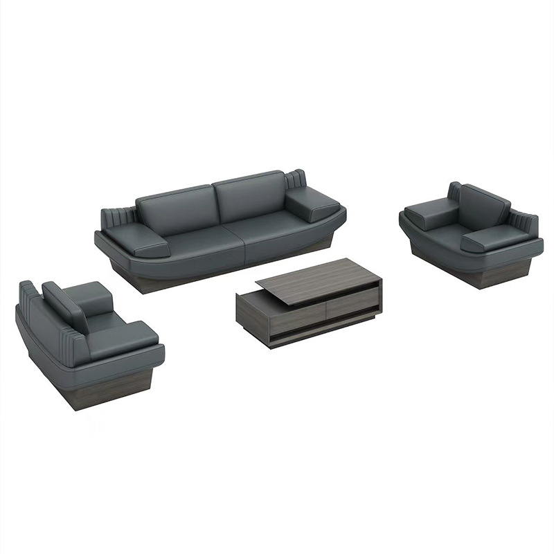 时尚会客会客区异型会议商务沙发小款办公简约公共接待休息区现代