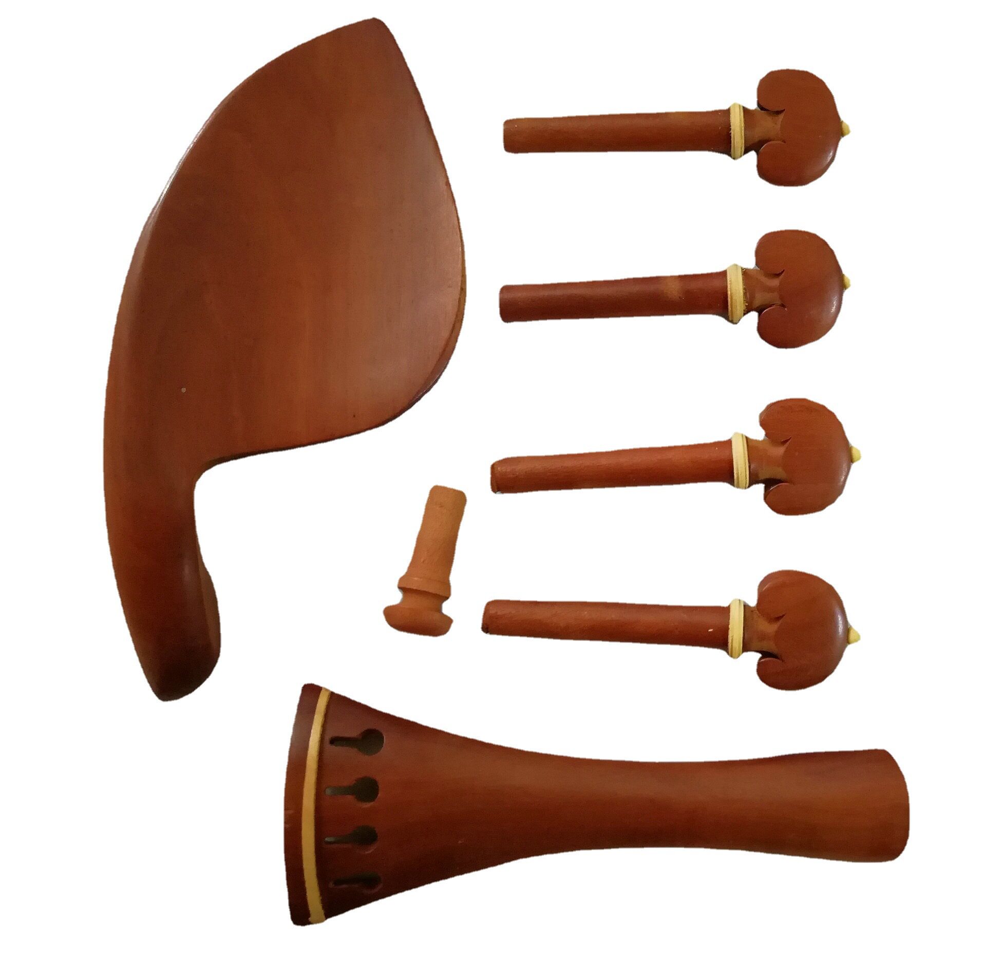 小提琴玫瑰木配件镶黄杨木朵子蝴蝶执手