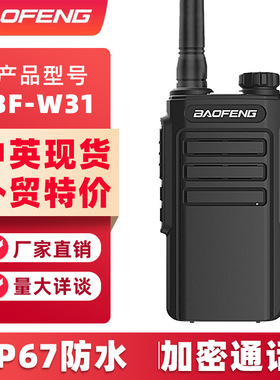 宝锋BF-W31对讲机防水船用对讲机IP67防水手台民用自驾游工地酒店