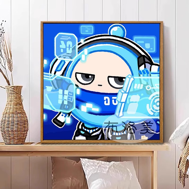 卡通动漫蛋仔派对数字油画儿童