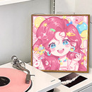 可爱小马宝莉拟人卡通数字油画DIY儿童手工绘填充涂色动漫油彩画